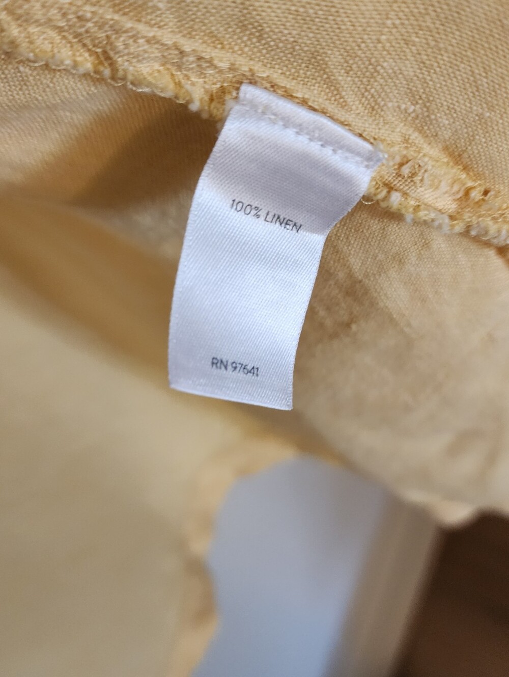 Pure Jill 100% Linen Buttery Light Yellow Button-Front Shirt Dress/ Duster - Picture 7 of 9
